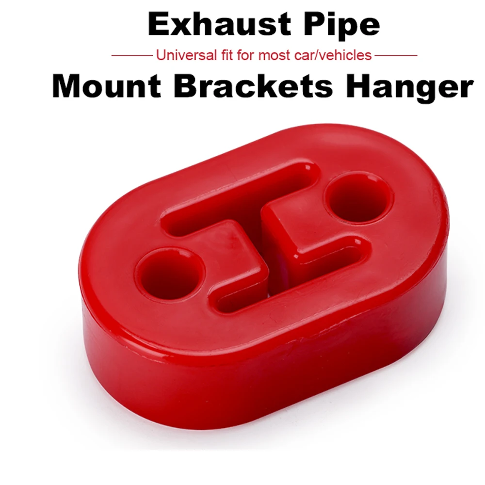 4Pcs Universal 7.3*4.7*2.1cm 2 Holes Rubber Mount Bracket Hangers For Auto Muffler Exhaust Tail Pipe Car Accessories