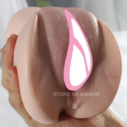 3D Artificial Vagina Deep Throat Realistic Anal Soft Silicone Fake Pussy Real Ass Male Masturbators Erotic Adult Sex Toy for Men