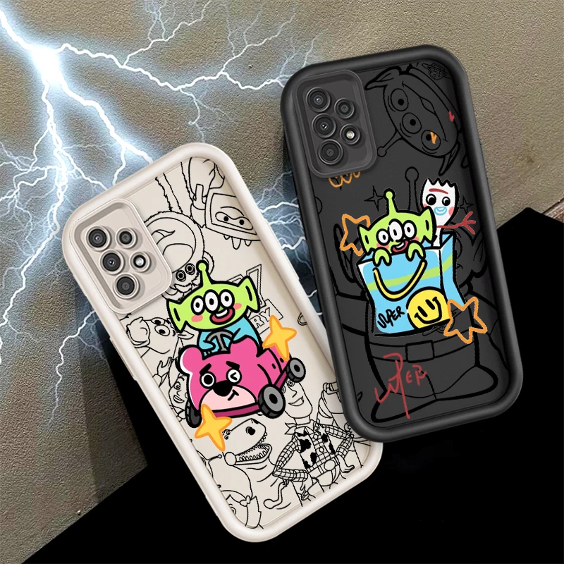 Toy Story Cartoon Anime For Samsung A73 A72 A71 A53 A52 A51 A33 A23 A15 A54 A34 A35 A55 A06 A16 5G Eye Ladder Phone Case Back