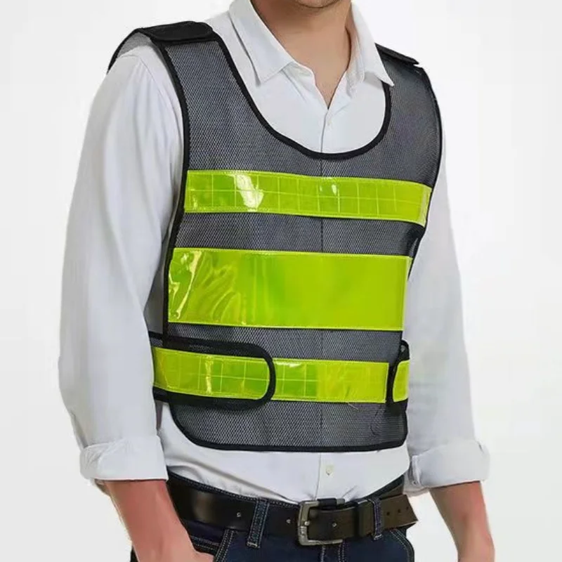 

High Visibility Night Safety Reflective Stripe Cloth Vest Workwear Waistcoat Mesh Waistcoat Night Traffic Cycling Sports Tops
