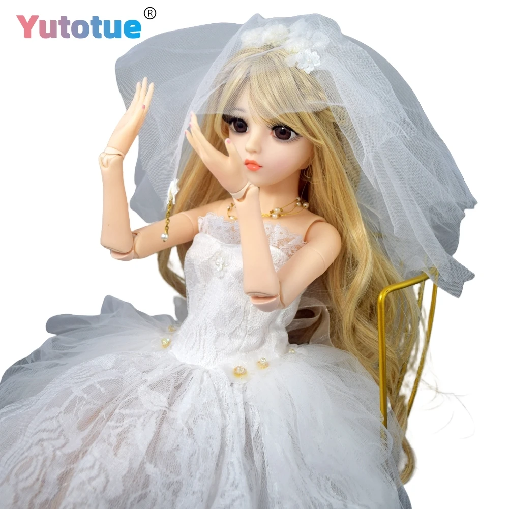 

YUTOTUE 1/3 BJD Doll 60cm Pretty Female Doll with Dress Shoes Headwear Set Girls Gift