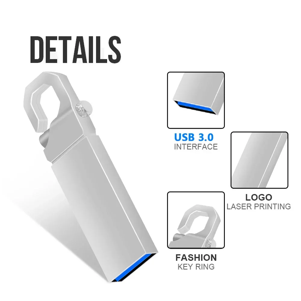 USB 3.0 플래시 드라이브, 메탈 펜드라이브, 3.0 U 디스크, 고속 방수 키 펜 드라이브, 메모리 스틱, 32GB, 16GB, 64GB, 128GB