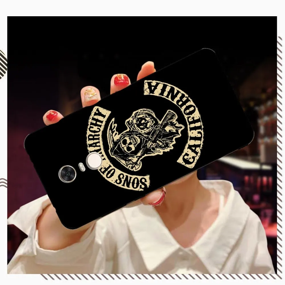 American TV S-Sons Of Anarchy Phone Case For Redmi 5 6 7 8 9 10 plus pro 6 7 8 9 A GO K20 K30 K40 pro plus F3 Fundas