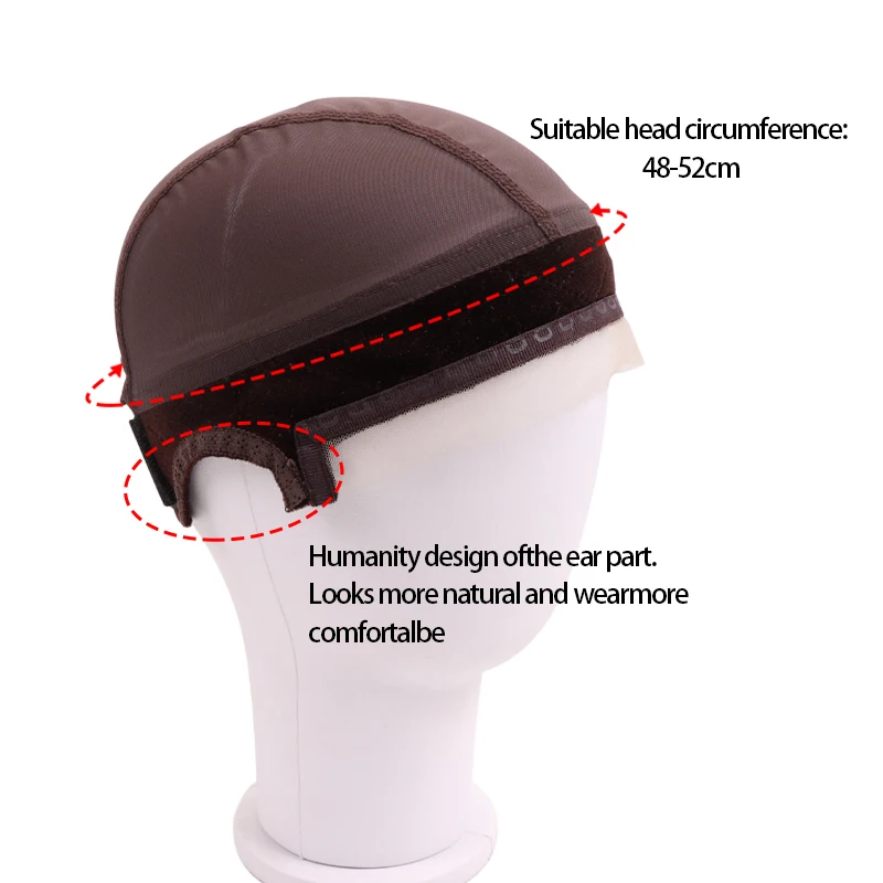 5pcs Non Slip Wig Cap With Silicone Band For Wearing Glueless Wig 1pcs Wig Grip Cap With Headband For Free Size Adjustment