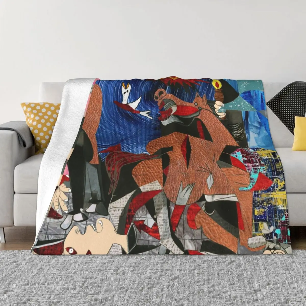 Guernica in color Throw Blanket Winter bed blankets Travel Blanket