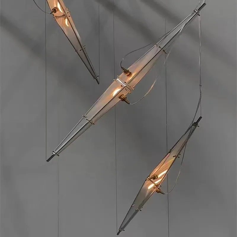 Simple and modern creative plastic art design sense model exhibition hall bar table decoration pick space chandelier