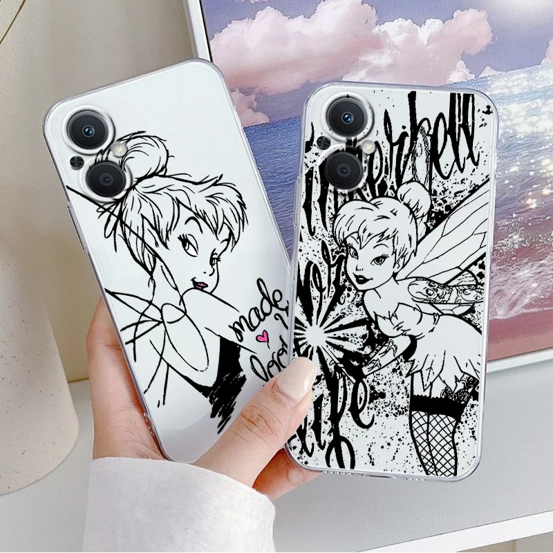 Disney Fairies Tinker Bell For OPPO A5 A9 A53 S A74 Reno 7 6 5 4 2 Find X3 X2 Z Lite Neo Pro Plus transparent Phone Case