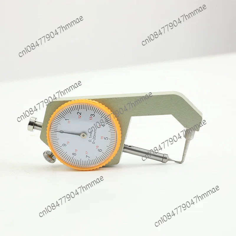 

Thickness Gauge 0-20mm Pointer Curved Pointed Thickness Gauge Handheld Flat Head Thickness Gauge Paper