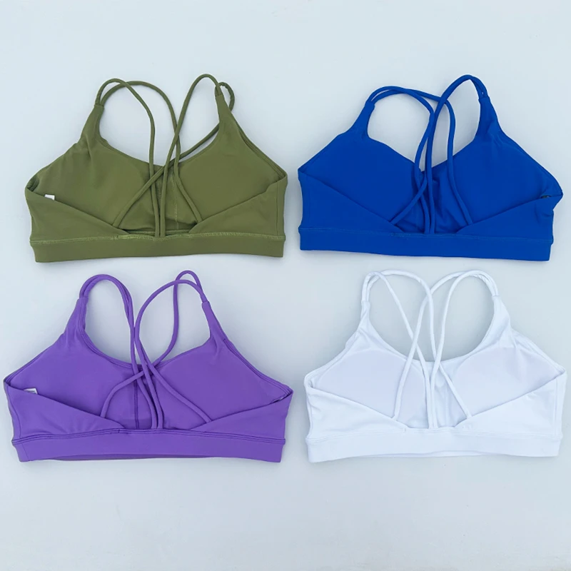 Women Sports Bra Cross Strap Top Women Push Up Sport Bra Yoga Gym Crop Top Brassiere Fitness Top Sport Bra Breathable Bras