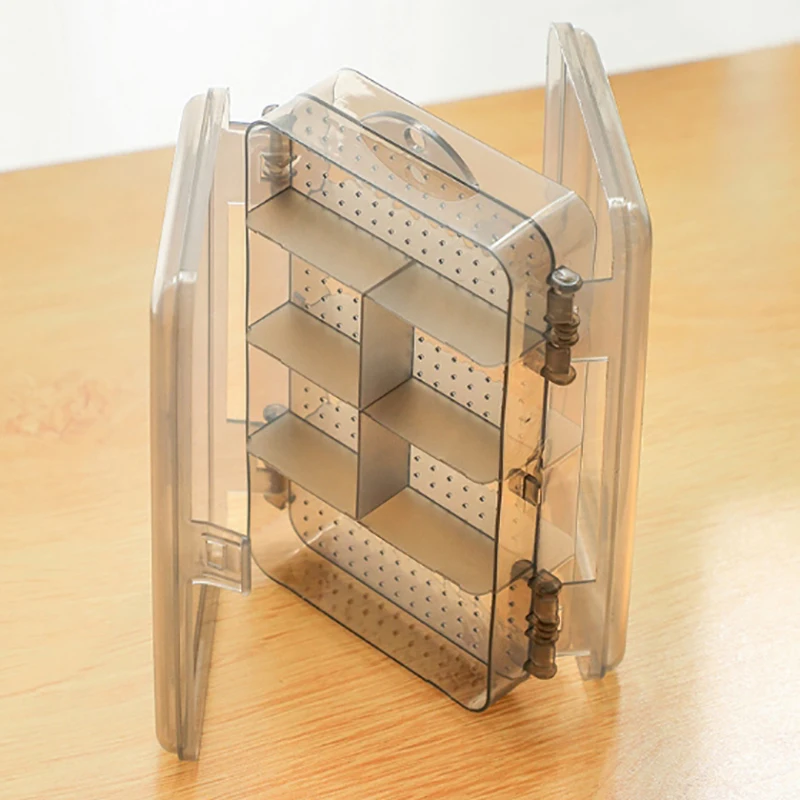 Transparent Double-layer Plastic Jewelry Storage Box Multi-purpose Organizer Container For Hair Clips Necklace Earring Jewelry