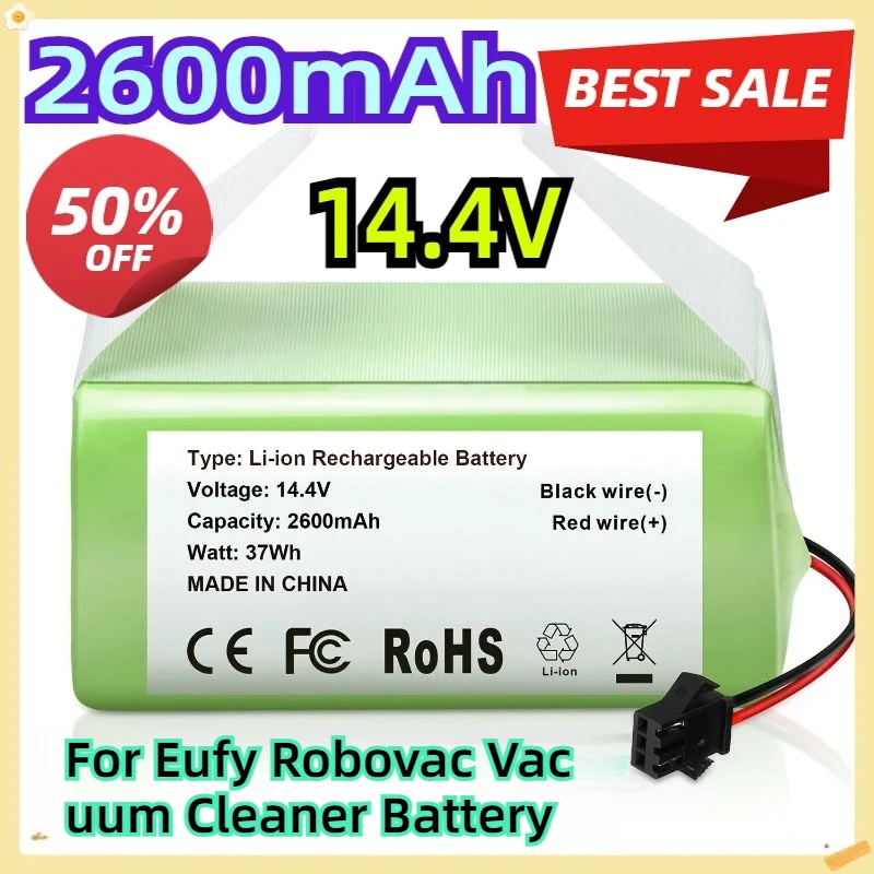 

For Eufy Robovac Vacuum Cleaner 14.4V 2600mAh Battery