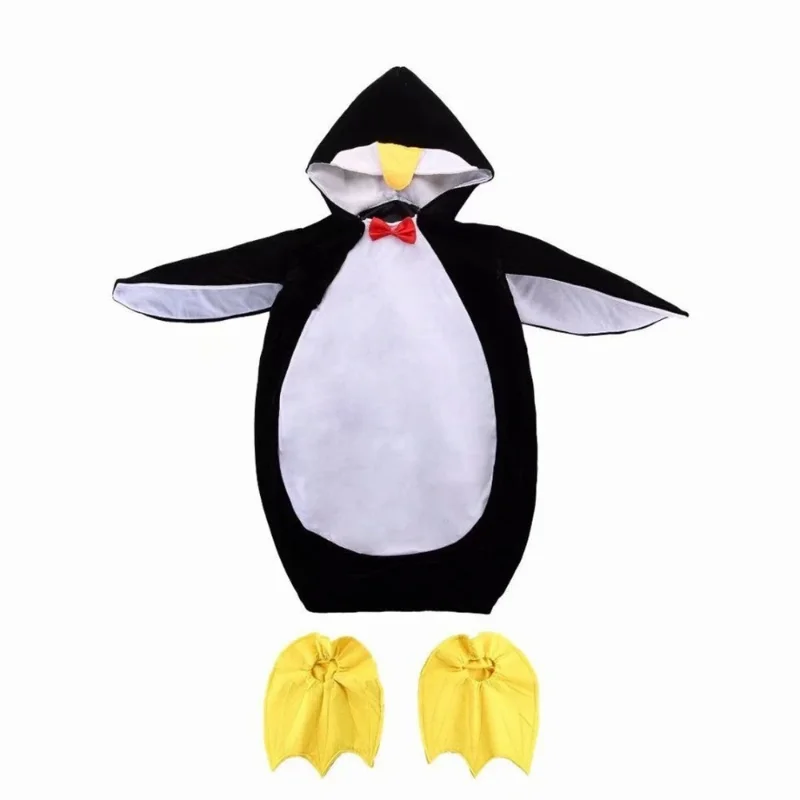 Disfraz de pingüino de Halloween para bebés y niños pequeños, vestido elegante para niños y niñas, disfraz de animales, traje de fiesta de cumpleaños y Carnaval