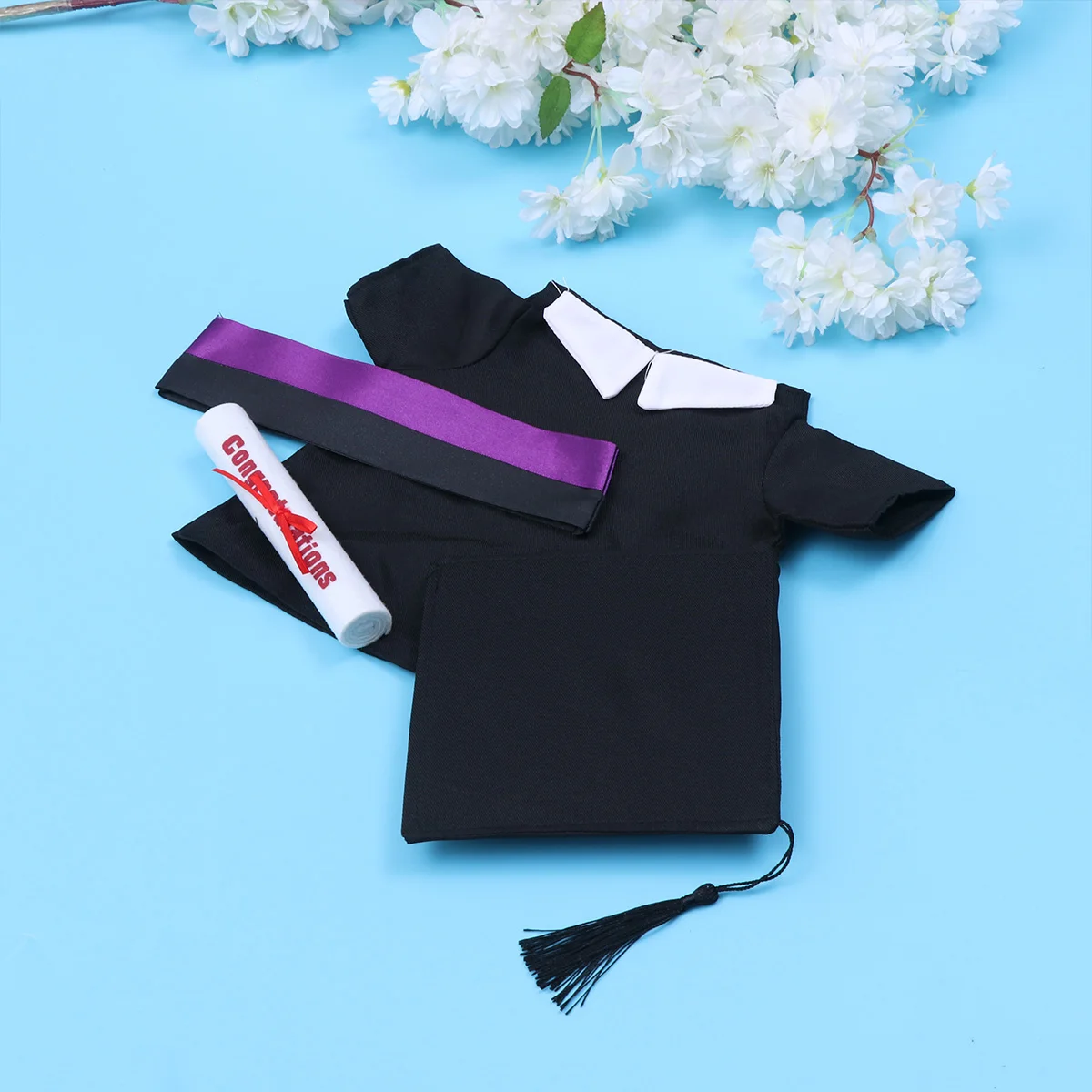 2 Pcs Graduation Gown Accessories The Gift Advanced Mini Dress for Clothes