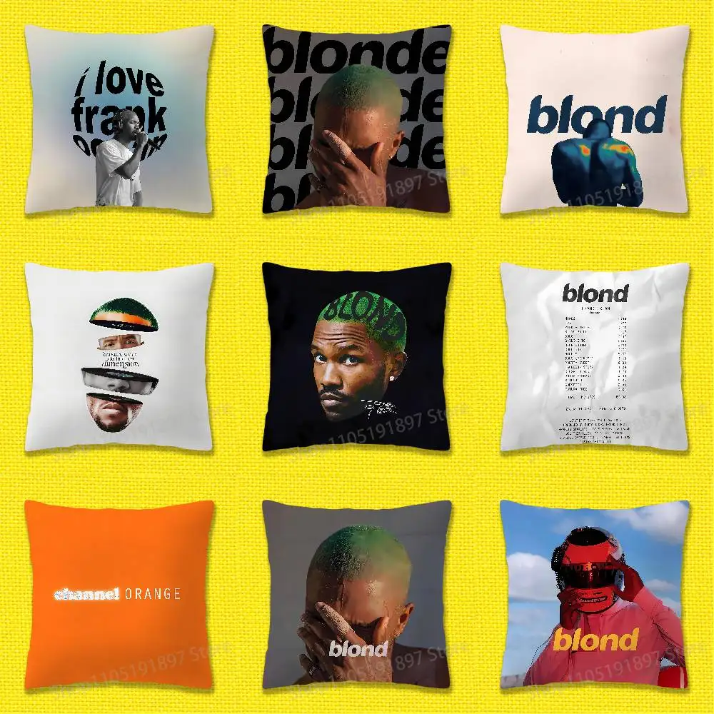 F-Frank المحيط شقراء قناة البرتقال رمي كيس وسادة ل 55x55 سنتيمتر 40x40 سنتيمتر 45x45 سنتيمتر 50x50 سنتيمتر 30x30 سنتيمتر مربع مكتب المخدة غطاء #1