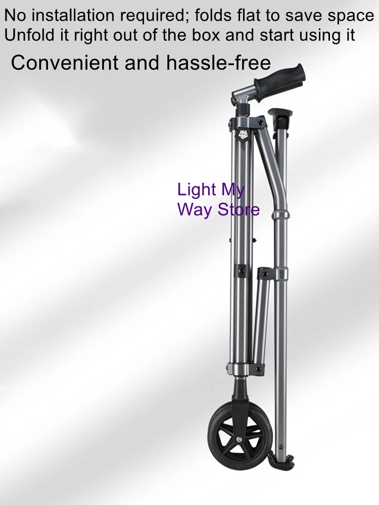 2026 New Model Aluminum Alloy Non-Slip Walker, Lift-and-Fold Walker, Assistive Walking Cane