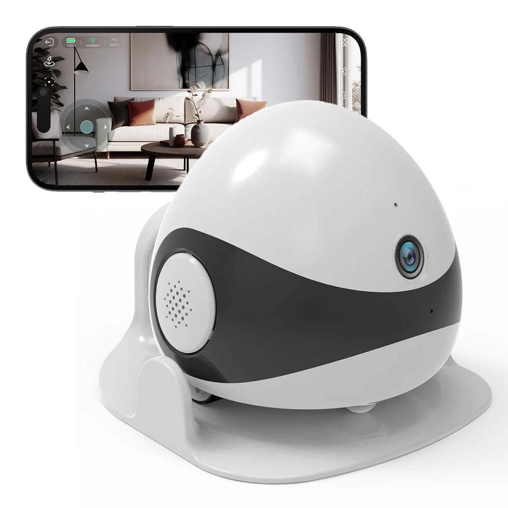 Auto Recharge AI Smart Walkable 1080P HD Interactive Pet Cameras & Monitors with Night Vision Wi-Fi Connection and Storage Card