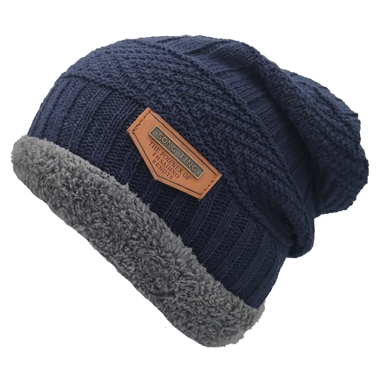 หมวกบีนนี่ผู้ชาย หมวกไหมพรมฤดูหนาวสำหรับผู้หญิง หมวกไหมพรมสำหรับผู้ชาย หมวกบีนนี่ฤดูหนาว หมวกไหมพรมหนา อุ่น ไม่มีปีก หมวกขนสัตว์ หมวกบีนนี่ผู้ชาย