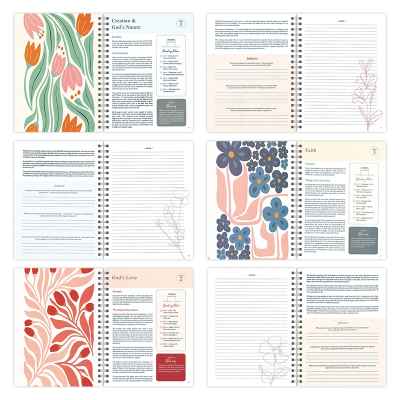 한 해 동안의 성경 52주 학습 노트 여성 성경 학습 프로그램 성경의 말씀을 통해 배우는 나선형 성경 학습 가이드