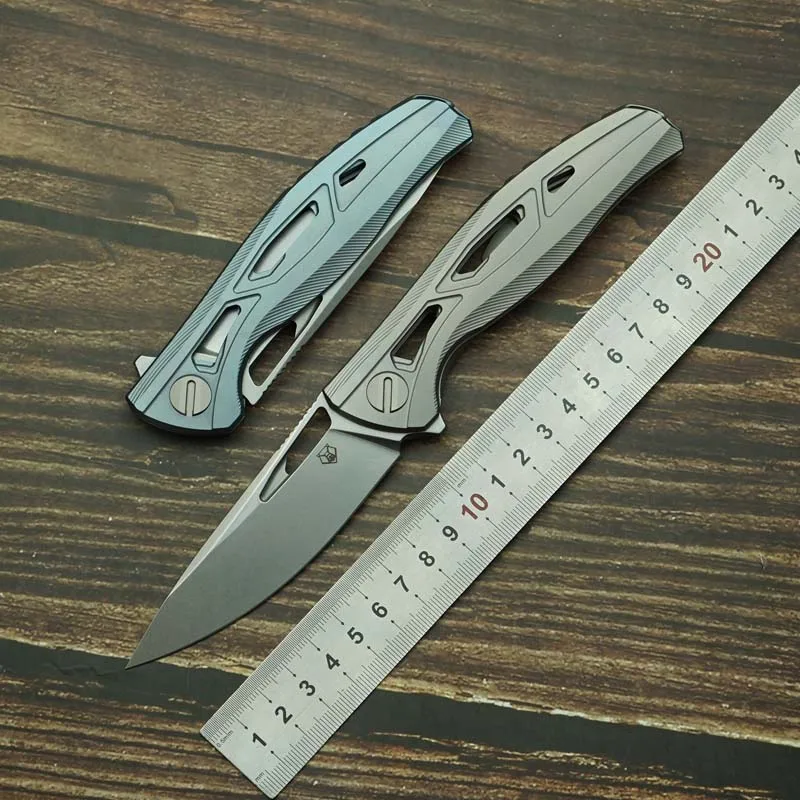 LEMIFSHE New Bear CDX F7 Folding Knife Mark M390 Blade Titanium Alloy Handle Outdoor Camping Kitchen Survival EDC Tool