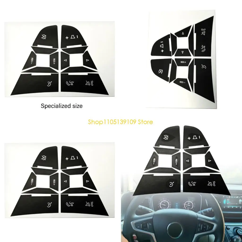 

Replacement Decorative Stickers Car Steering Wheel Button Trim Cover Repair Decals Automotive Accessories for GL8