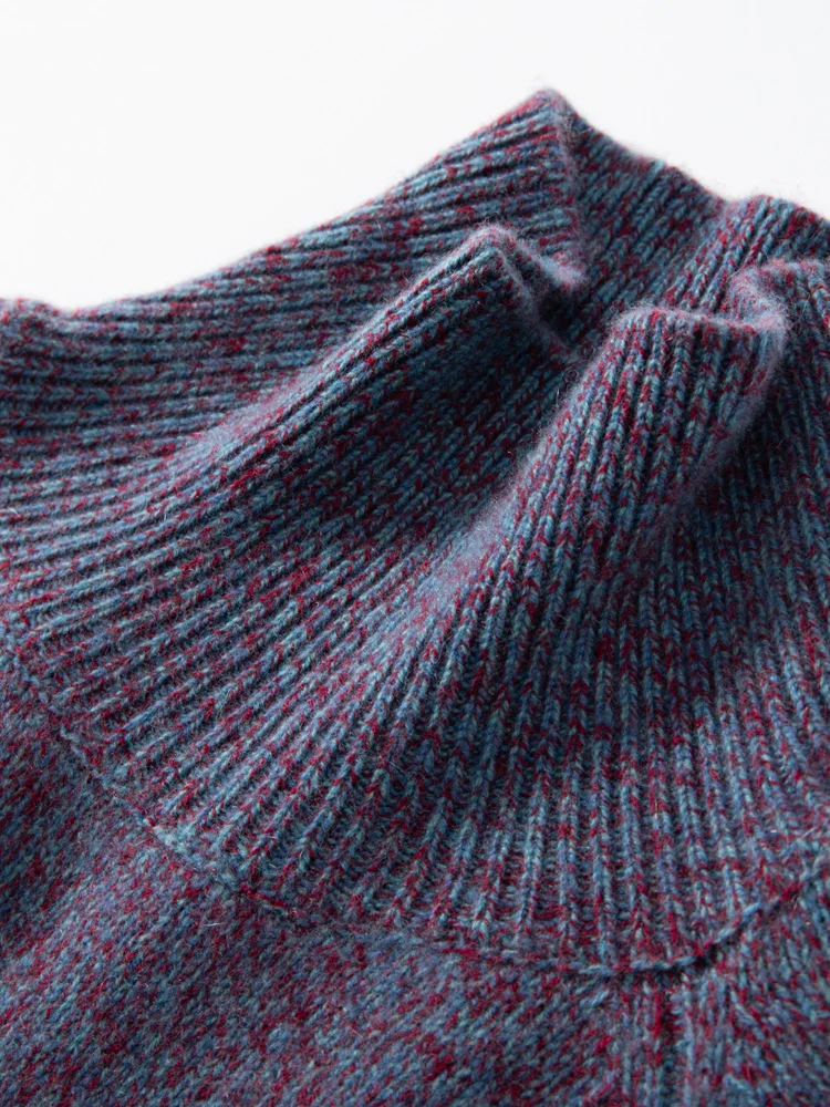 

New Women 100% Cashmere Sweater Turtleneck Flower yarn Pullover Loose Cashmere Knitwear Autumn Winter Thick Luxury Clothing Tops