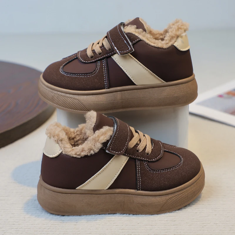 2025 جديد حذاء للأطفال خريف شتاء جديد طفل بنين بنات قطن قطيفة دافئة الأحذية الضحلة ليتل أطفال أحذية رياضية غير رسمية #2