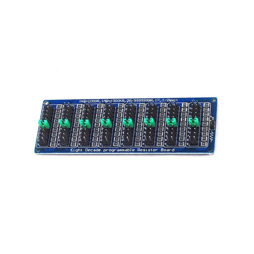 0.1R-9999999R modulo scheda resistenza resistenza programmabile alta precisione 1/2W 1% tappi Jumper a 8 segmenti 0.1-9999999 ohm