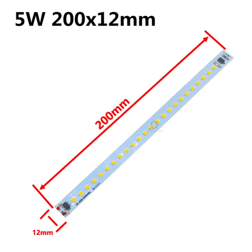 X5 X10 X20Pc X50pc LED PCB Lights AC220V 5W  20CM  SMD2385 Warm/Natural/Cold White Kitchen Under Cabinet Hard Strip Lamp DIY