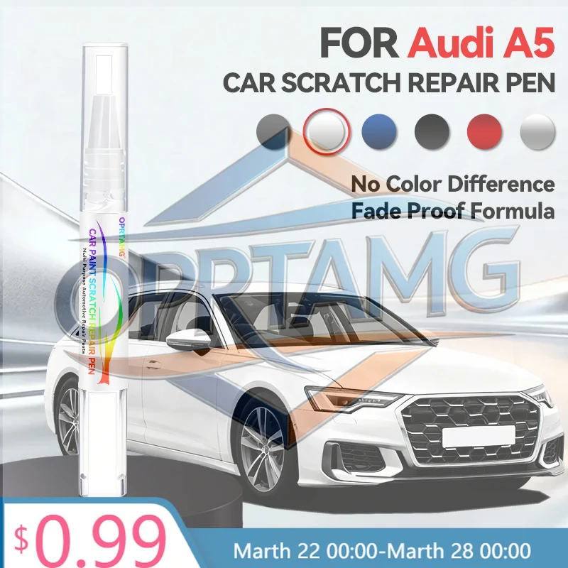 

Purpose Vehicle Car Paint Repair Pen For 1996-2026 AUDI A5 Paint Scratch Repair Accessories White Black Red Grey Blue Sliver