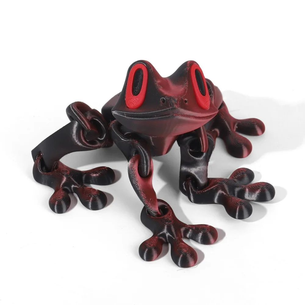 

Movable Joints 3D Printed Frogs Ornament Cartoon Handicraft 3D Printed Frog Model Realistic Figurine Frog Sculpture