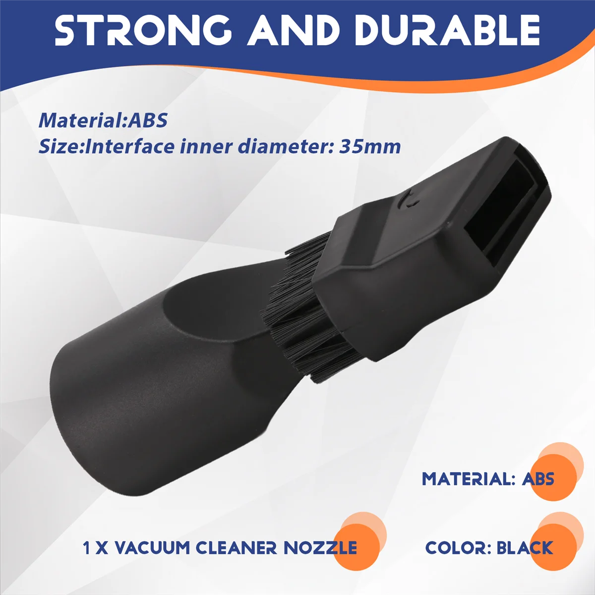 ABBR Flat Suction Brush Head 35mm Nozzle Universal Cleaning Brush Corner Dust Cleaning Tool Vacuum Cleaner Attachments Parts