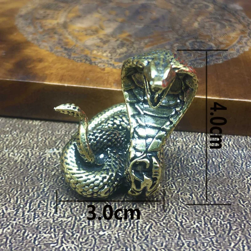 النحت الأفعى النحاس غرفة المعيشة المنزلي الديكور البرونزية الحرفية بيثون كوبرا زخرفة #1