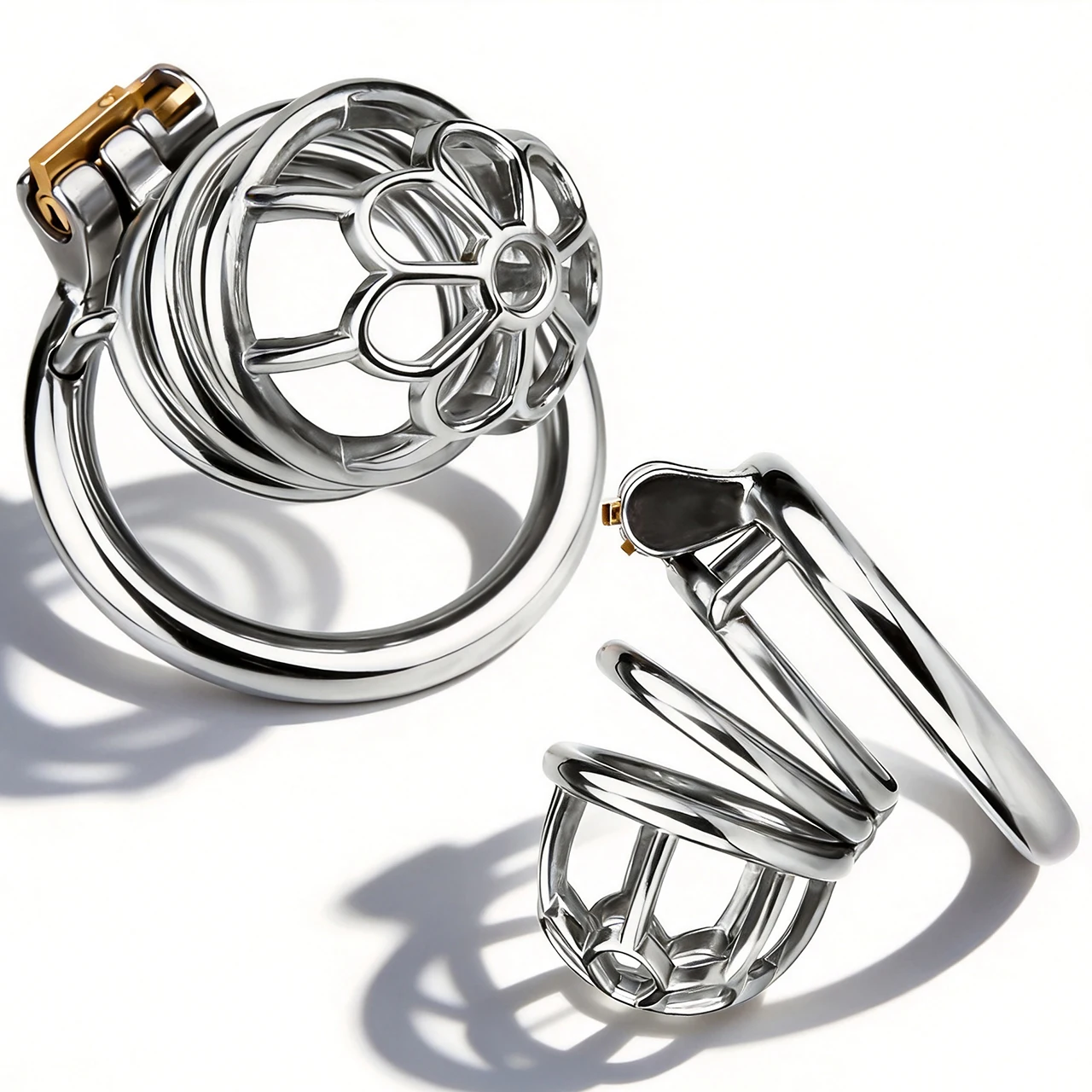 FRRK Dormant BDSM Hollow Chastity Cock Cage Built-in Lock Penis Abstinence Role Playing Erotic Adult Sex Toy for Men Gay Sexshop