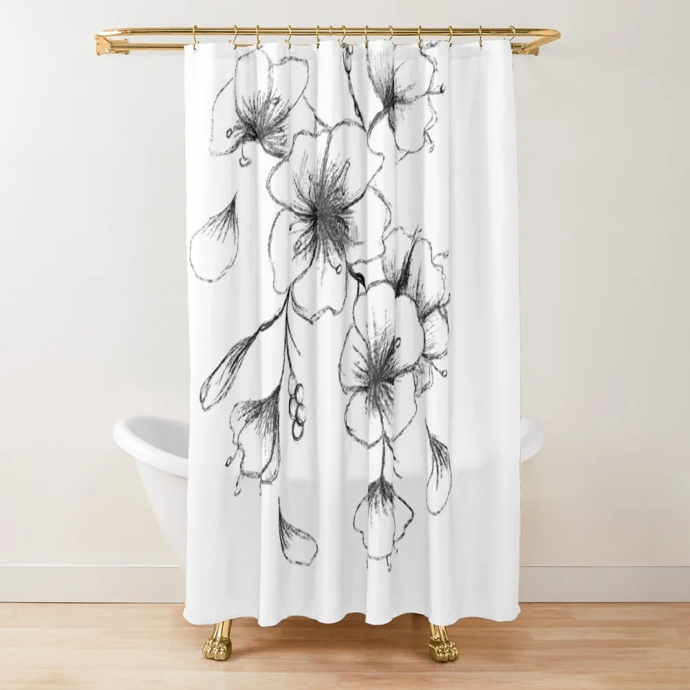 

Blossoms Shower Curtain Toilet Accessories Bathroom Funny Shower Shower Set For Bathroom Curtain