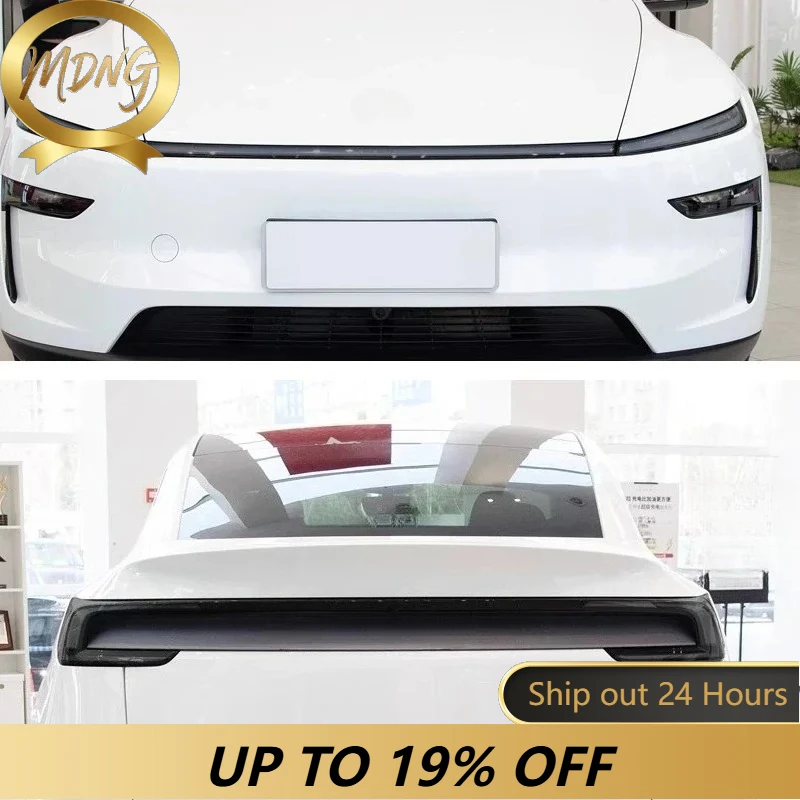 Headlamp Protective Film for Tesla Model Y Juniper 2025 Launch TPU Smoked Black Headlight Film Decor Car Accessories Stickers