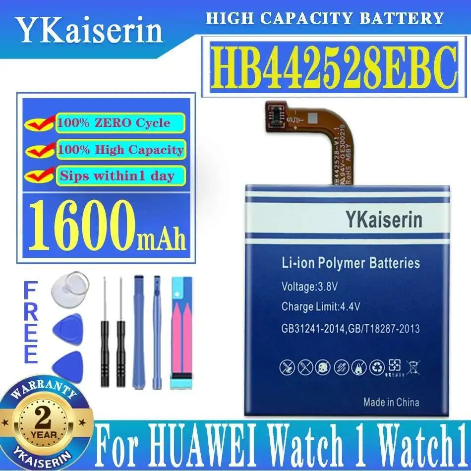 

Watch Battery Long Lasting 1600Mah For Huawei 1 Watch1 HB442528EBC