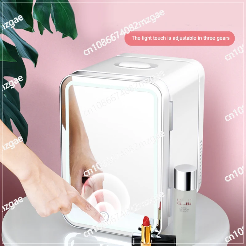 Customize 4L/8L/10L/12L Mini Car Bedroom Cosmetic Beauty Skincare Makeup Beauty Fridge 12v Refrigerator with Mirror