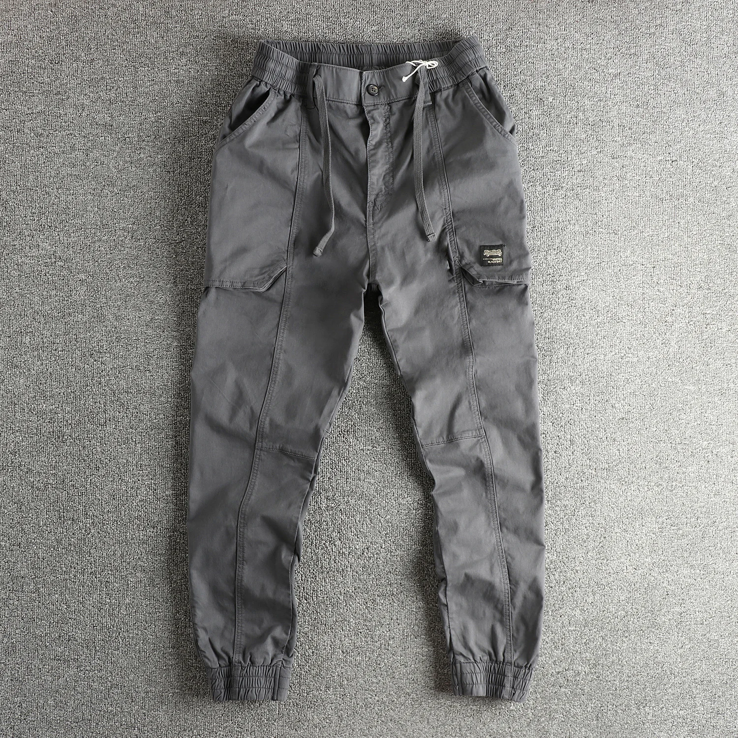 Retro trendy work clothes casual pants men's spring and autumn three-dimensional cut loose feet trousers