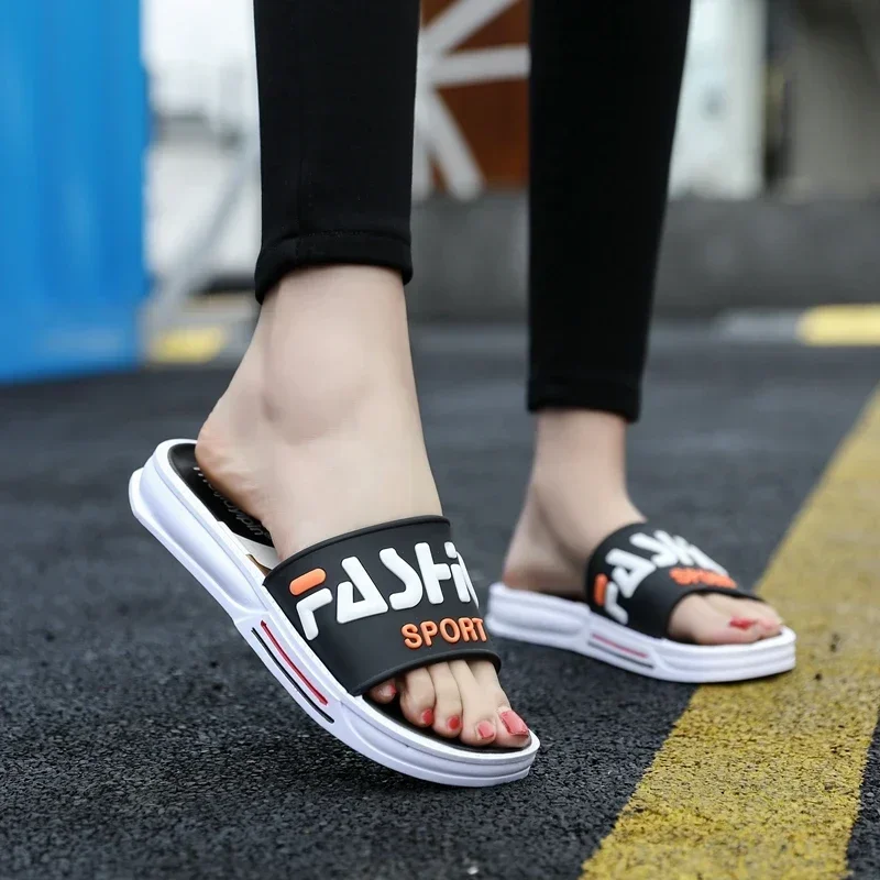 2024 New Summer Slippers Couple Men and Women Wear Extra Large 36-50 Indoor Home Men and Women\'s Cool Slippers