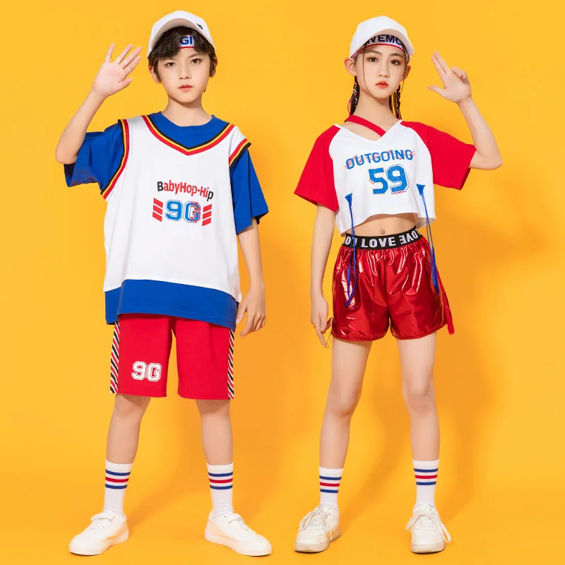 June 1 Children's Cheerleading Performance Clothes Summer Girls' Jazz Dance Trendy Clothes Primary School Students' Cheerleading