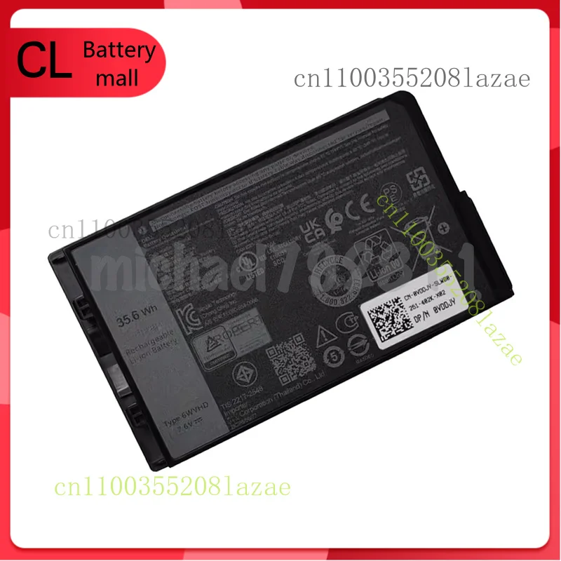 

Новый аккумулятор 6WVHD, совместимый с прочным экстремальным планшетом Dell Latitude 7230, VDDJY