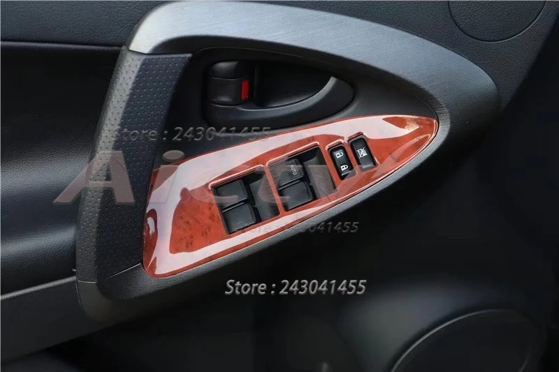 

LHD For Toyota RAV4 RAV 4 2009 2010 2011 2012 Car Styling Window Switch Panel Cover Trim Decorative Sticker Interior Accessories