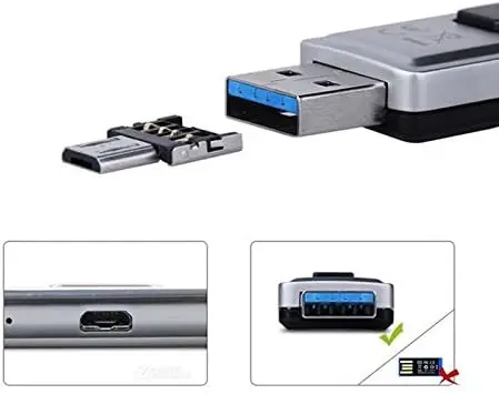 100 Pack Type C /Micro USB OTG Adapter Micro USB Male to USB 2.0 Female Ultra Mini Size Connector Adapter