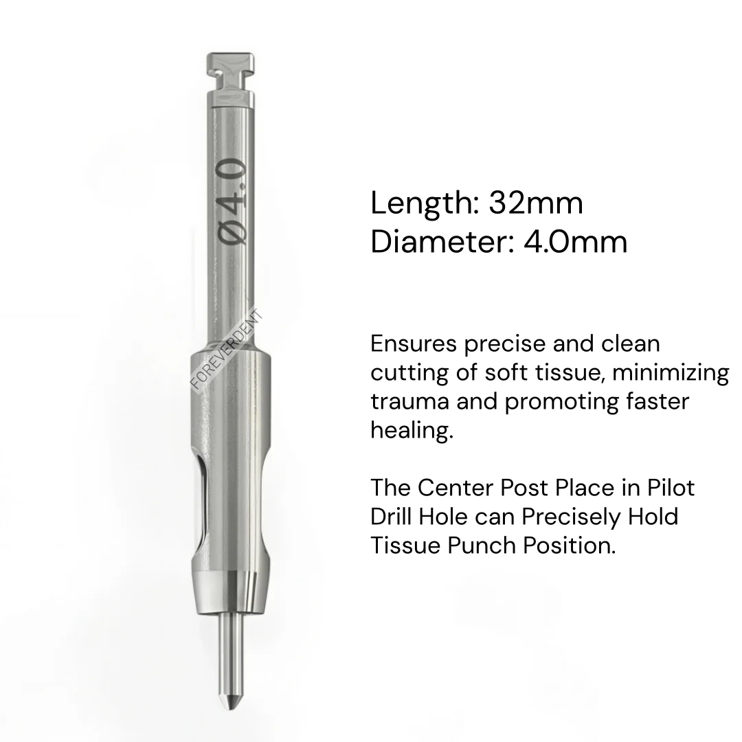

Dental Tissue Punch Drills Rotary Center Post Implant Dill Invasive Minimally Dia4.0mm