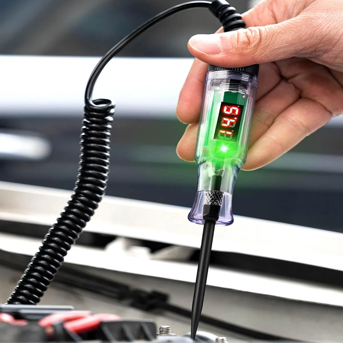 3V-48V Digital Display Car Truck Voltage Circuit Tester Car Diagnostic Probe Test Pen Light Bulb Electric Measuring Auto Tools