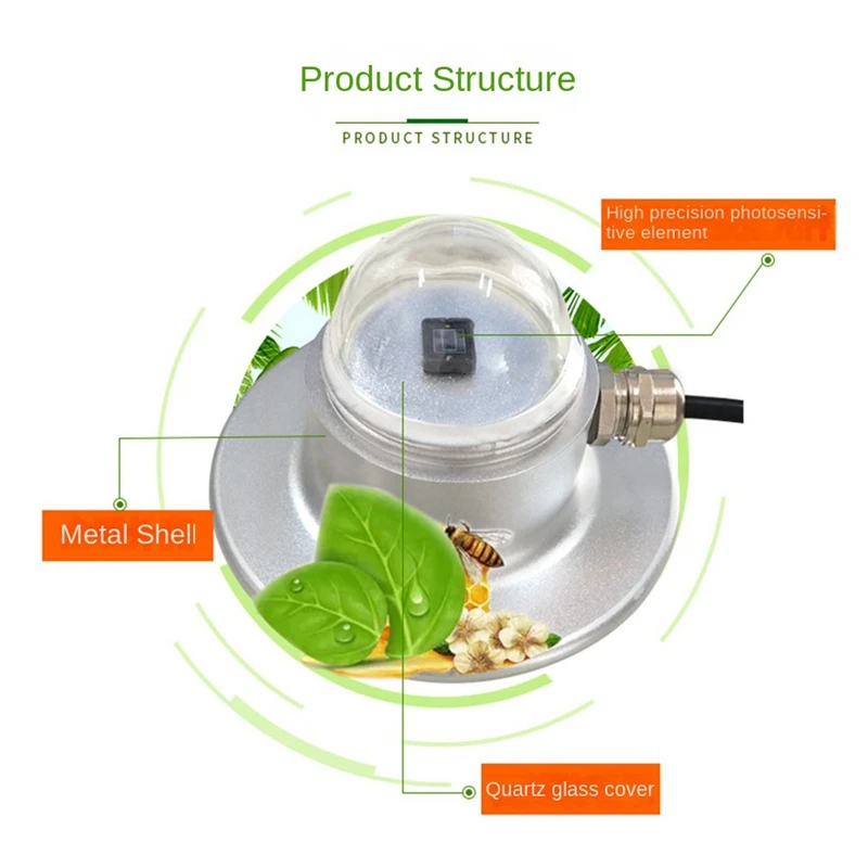 Top-Total Solar Radiation Sensor Transmitter Illuminometer Reflection Radiometer Detector Outdoor