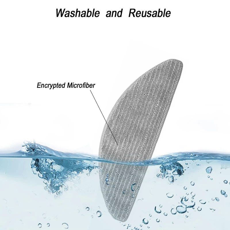 Kit de accesorios de piezas de almohadillas de fregona y cepillos laterales para Robot aspirador Irobot Roomba Combo I5 I5+ J5 J5+, almohadilla reutilizable