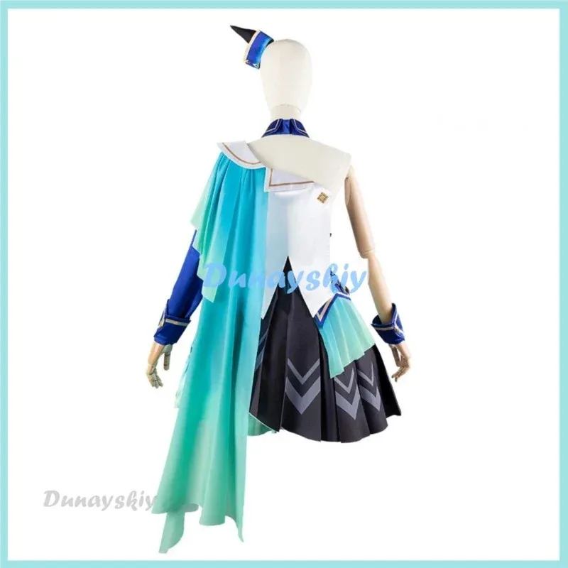 FC6Game Umamusume: Pretty Derby Verxina Cosplay disfraz peluca un hombro vestido de noche falda de princesa mujer Kawaii carnaval @ FC8!