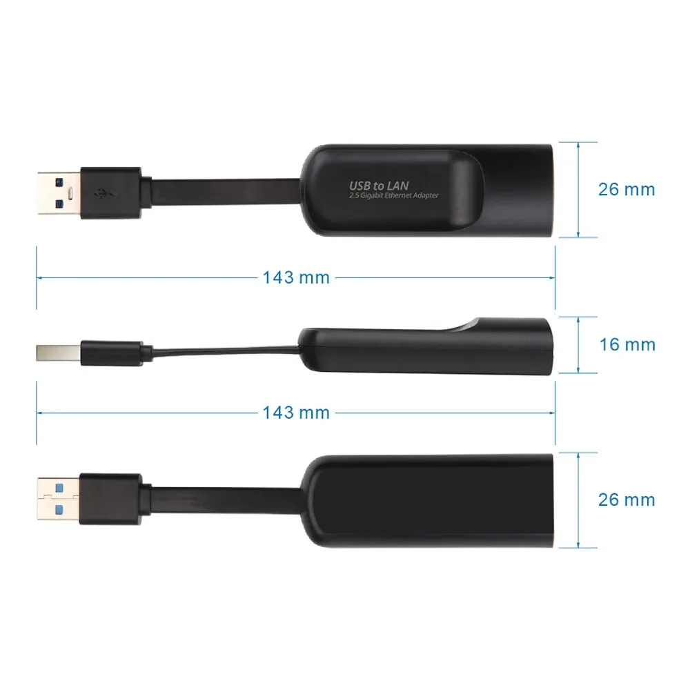 2500Mbps Ethernet Adapter 2.5 Gigabit USB Type C to RJ45 Lan Wired Ethernet Gigabit Adapter Network Card for MacBook iPad Pro