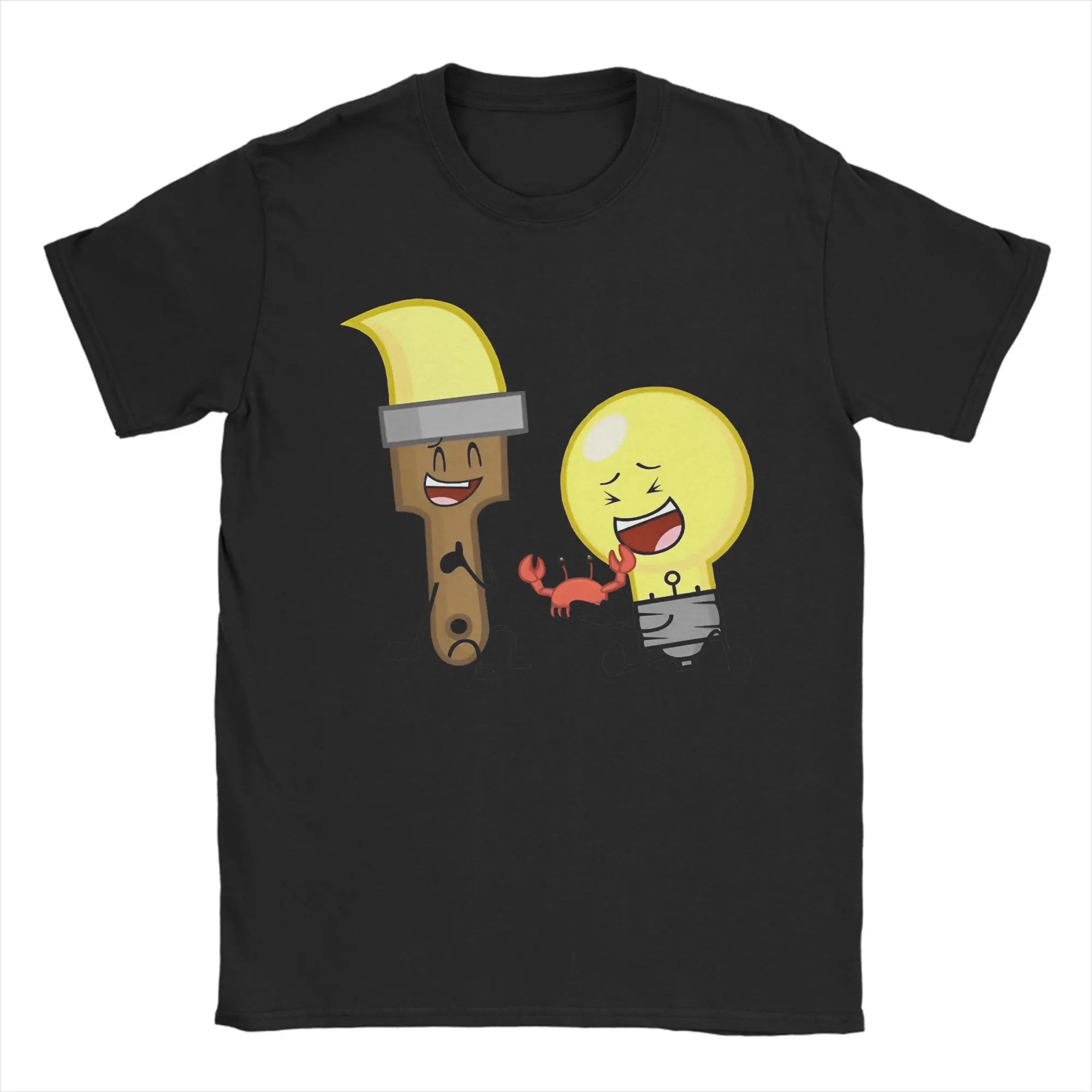 

Футболки BFDI Inanimates Insanitys для мужчин и женщин, винтажные футболки из чистого хлопка, футболки с круглым вырезом и короткими рукавами, топы больших размеров